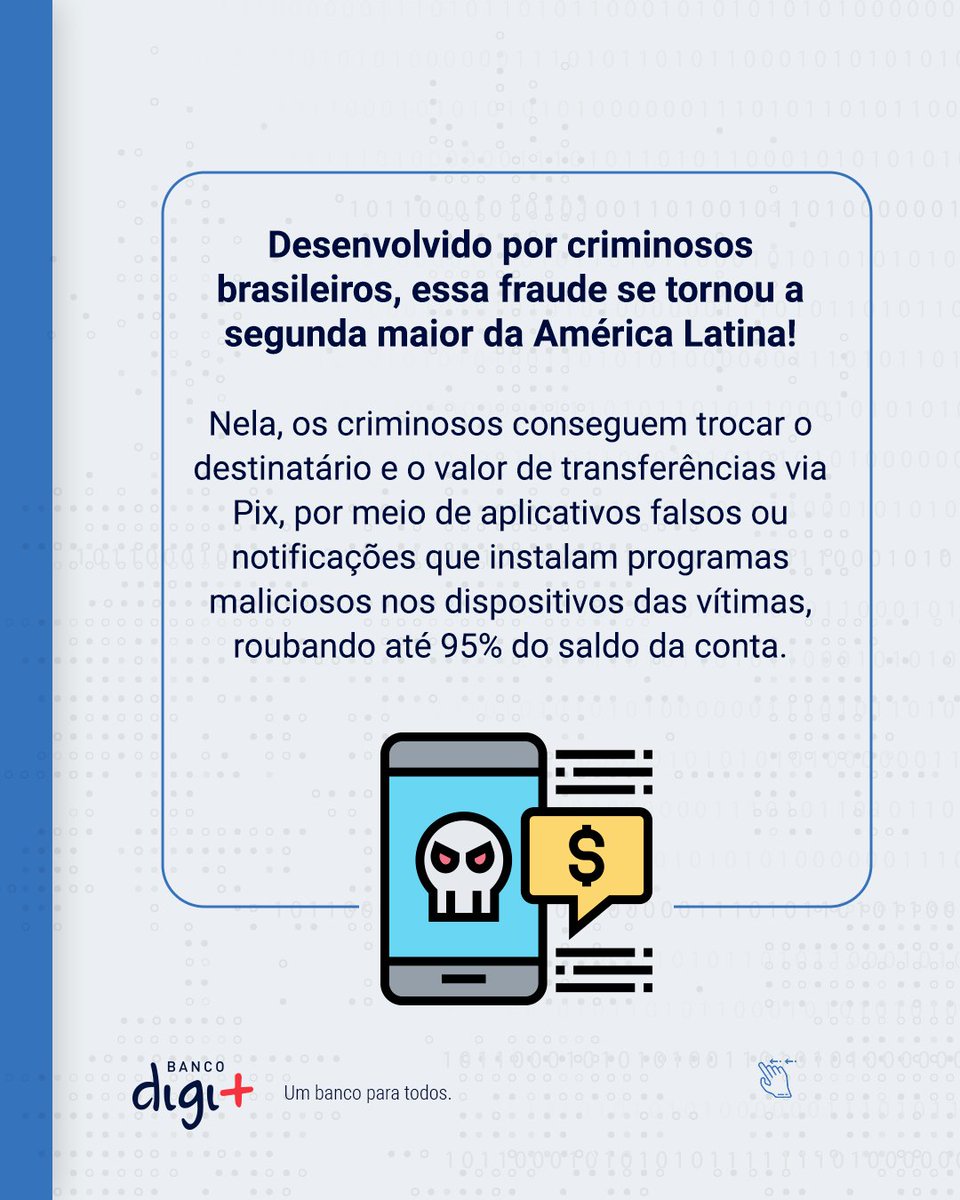 Bancodigimais's tweet photo. Mais uma dica para você se proteger! 

#digimais #bancodigimais #bancodigital #bancoonline #drfraude #banco #contadigital #doutorfraude #golpedopix #virus #fraudes https://t.co/2q6Tzt6bYZ