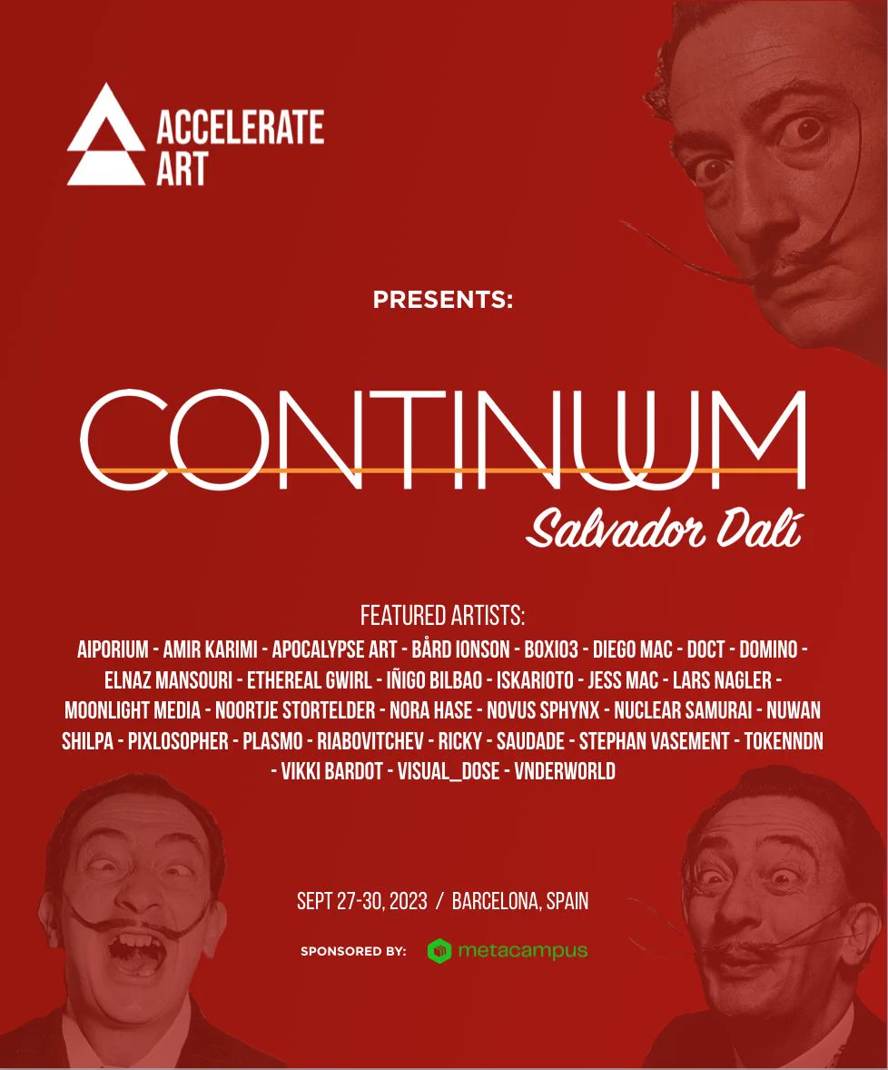 Rabbunnitt's tweet photo. "What if I'm just an empty shell crawling with ants"
27-30 September 2023 Exhibited in Barcelona #continuumdali
@NoortjeStorteld
@_vnderworld
@555elnaz @aiporiumart @amirkarim_i @ap0calypse
@BardIonson
@Boxio3
@diego_mac_arena
@DocT___ @dominosmusic
@Ethereal_Gwirl @Ibl3D @iskarioto @JessMacAI @larsnagler @MoonlightCiara
@nuclearsamurai
@NOVUSSPHYNX
@NuwanShilpa
@pixlosopher
@plasm0
@Rabbunnitt
@Riabovitchev
@RightOnRicky_
@Saudade_nft
@stephanvasement
@TokenNDN
@VikkiBardot
@visual_dose
Thank you to @clairesilver @accelerateart @spumma @ohr_nft