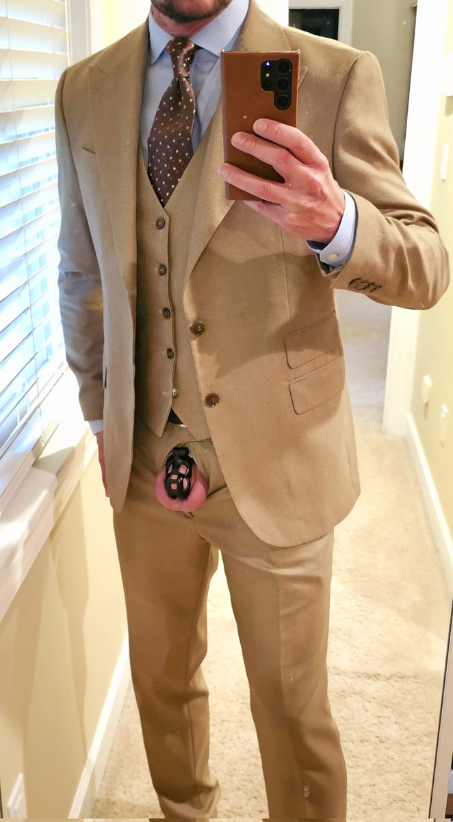 Vintage tie by #Charvet on this #formalfriday 
#teamlocked #gaychastity #suitedchastity