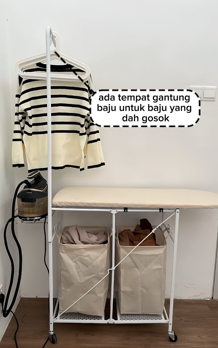 qtpiroses's tweet photo. Finally jumpa iron board yg super practical &amp; aesthetic. Paling penting boleh jimatkan ruang bilik and cantik untuk deko 😆😆 https://t.co/ep7VwH4HHk