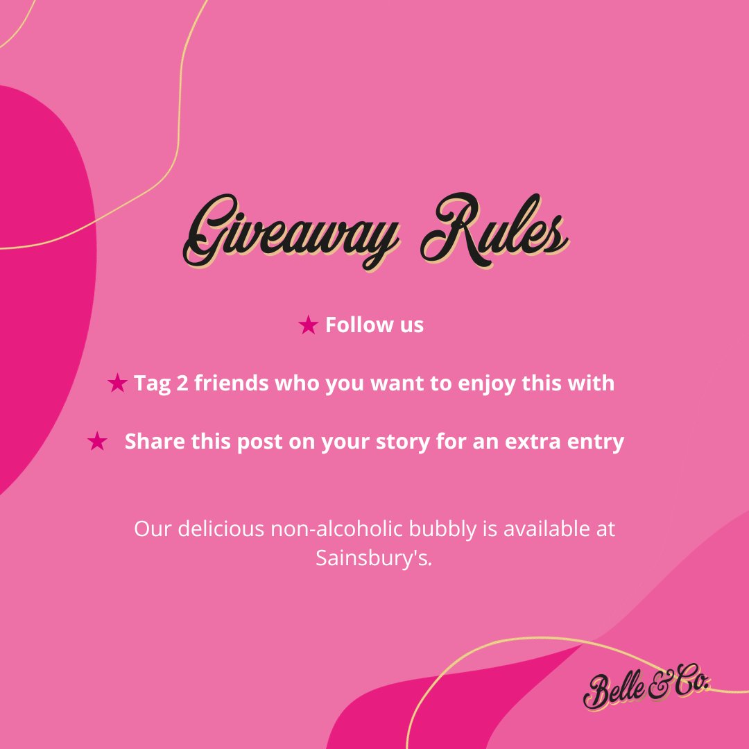 💕 GIVEAWAY ALERT! 💕

We're offering one lucky winner the chance to WIN a case of Belle &amp; Co.

To enter:

🥂 Follow Belle &amp; Co
🥂 RT this tweet
🥂 Tag 2 friends who you want to enjoy this with

#LifeIsBelle #Giveaway #Win #alcoholfree

1/3