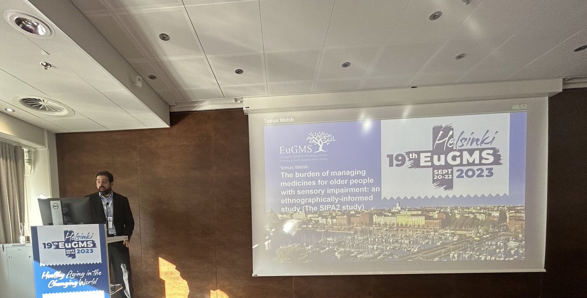 Tomas_Welsh's tweet image. The burden of managing medicines for older people with sensory impairment: an ethnographically-informed study. On behalf of the SIPA2 team. #eugms ⁦@MagsWatson1⁩ ⁦@anneka_mitchell⁩ ⁦@RICE_Bath⁩ ⁦@Sipa2Study⁩