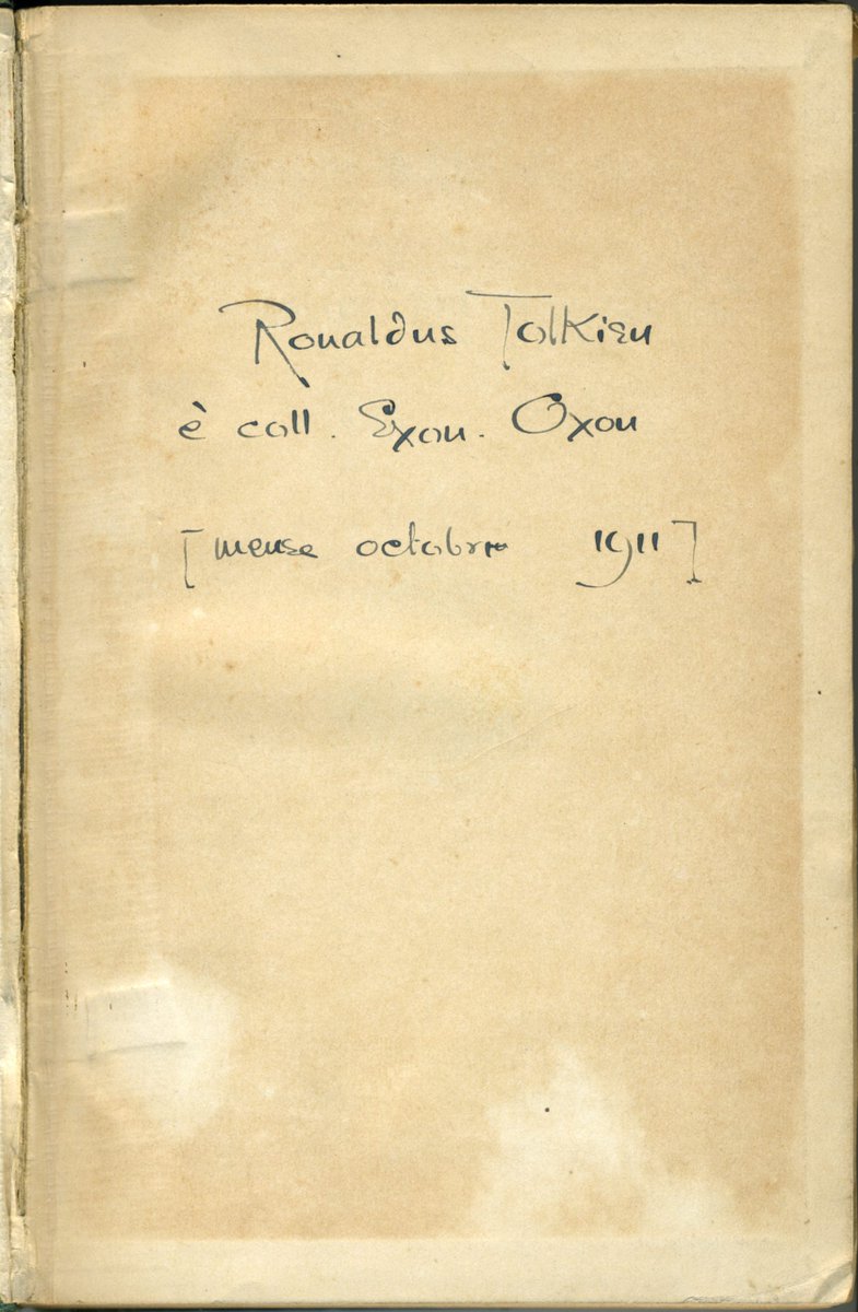 Happy #HobbitDay to all! 
Raising a glass for Bilbo and Frodo, let's not forget to raise one for Ronaldus (aka JRR #Tolkien)! 
Here's a very special item from the <a href="/CUAarchives/">CatholicU Special Collections</a> current exhibit lib.cua.edu/wordpress/news…
Greetings to <a href="/ExeterCollegeOx/">Exeter College, Oxford</a> and <a href="/JohnGarthWriter/">John Garth</a>