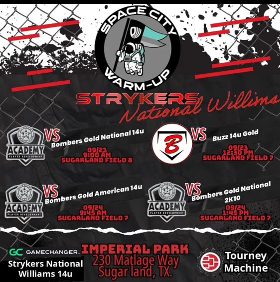 Come watch me and my teammates this weekend at the Space City Warm Up!! @AGLSoftball @CoastRecruits @Now_D1 @D1Softball @NationalEsparza @christawill14