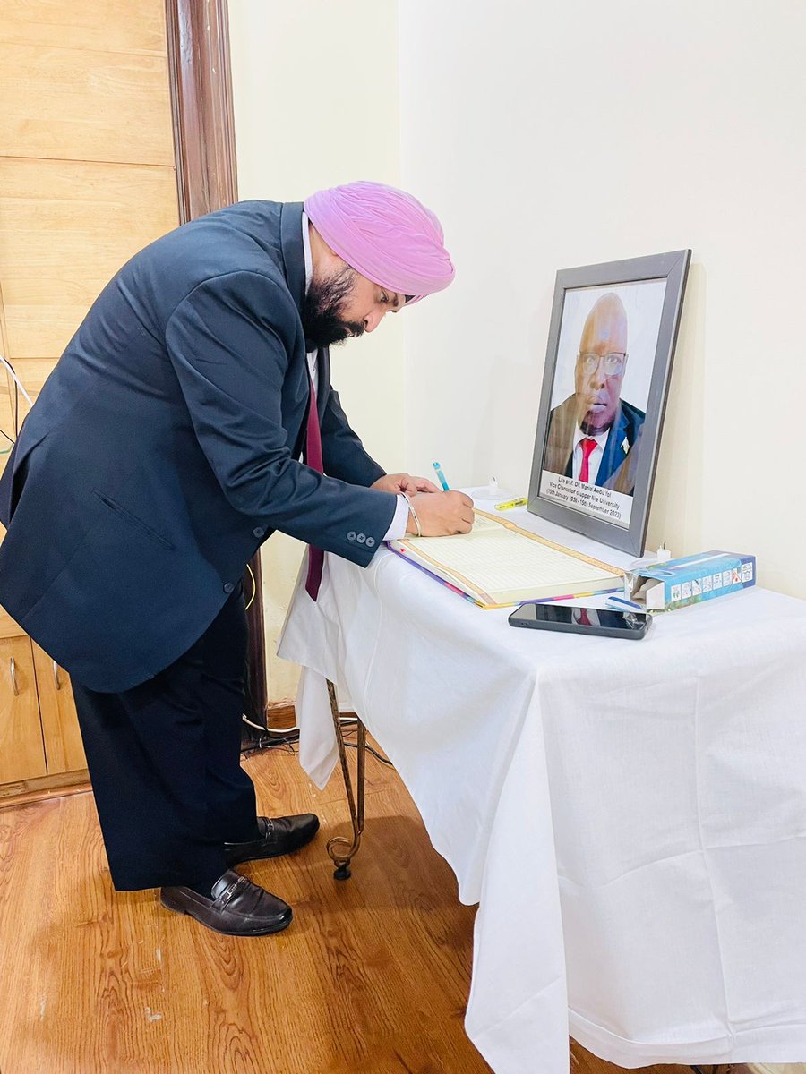 #ICIB VP North zone Mr Puneet Singh Chhatwal offered condolences at Embassy of South Sudan on the demise of Prof. Dr. Marial Awou Yol. @MEAIndia