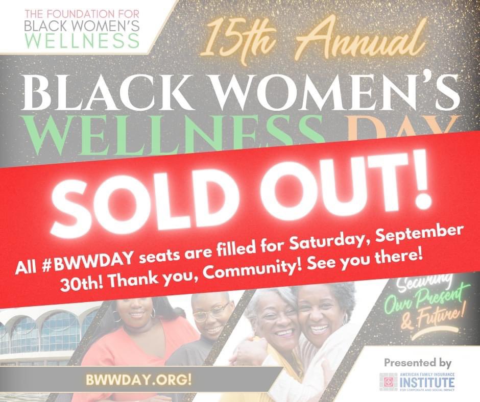 And we are SOLD OUT!!! THANK YOU COMMUNITY &amp; SPONSORS for your INCREDIBLE SUPPORT of the 15th Annual #BWWDAY! We can't wait to meet and greet the OVER 850 registrants who will join us next Saturday, Sept. 30th at Monona Terrace -- our largest audience to date! SEE YOU THERE!! ❤