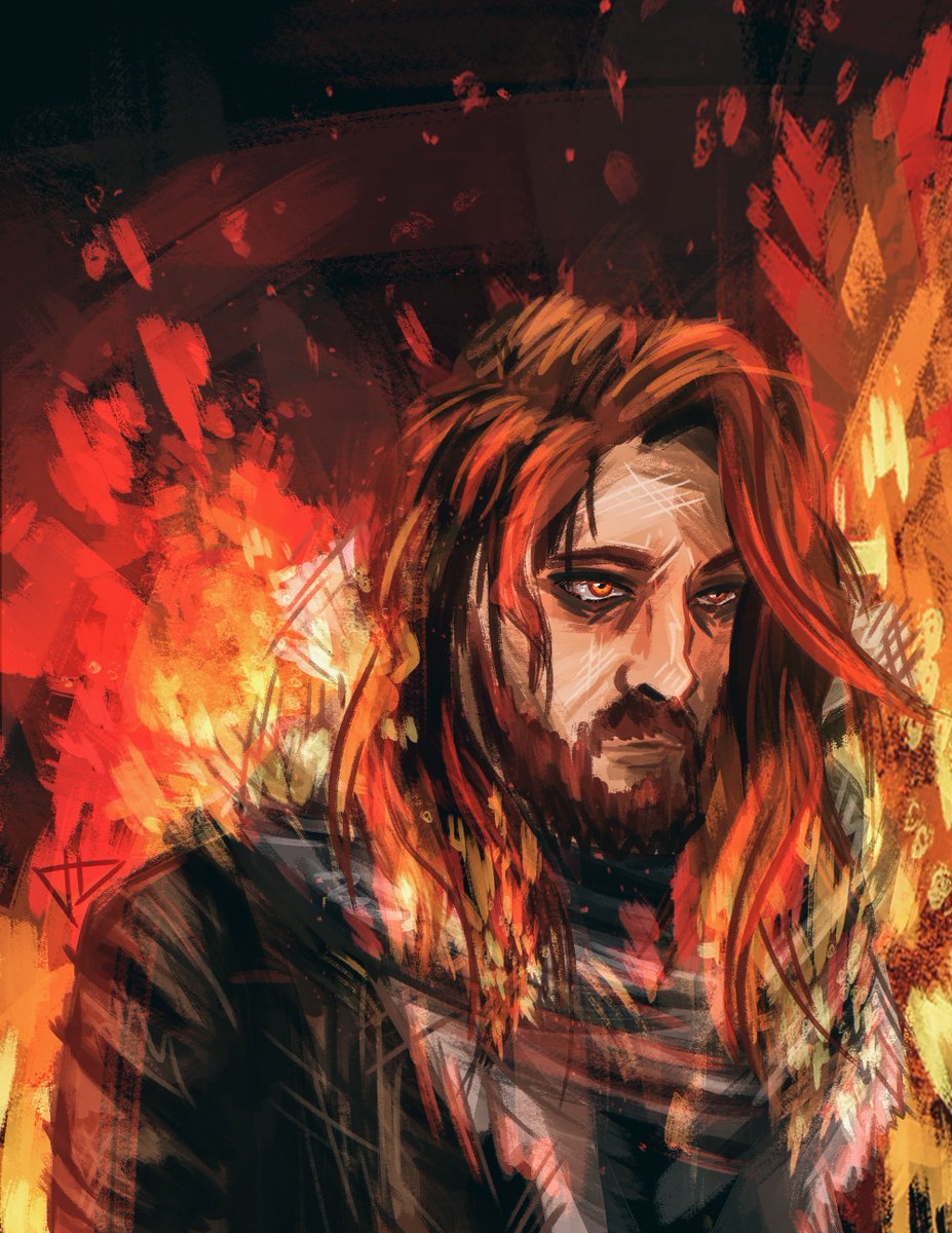 TheFakeNerdGirl's tweet photo. Been working on this for a good long while (why is fire so COOL and so DIFFICULT), M9 Portrait series continues with a Caleb.

#CriticalRole 
#CriticalRoleArt 
#criticalrolefanart https://t.co/yLzSBQQPjG