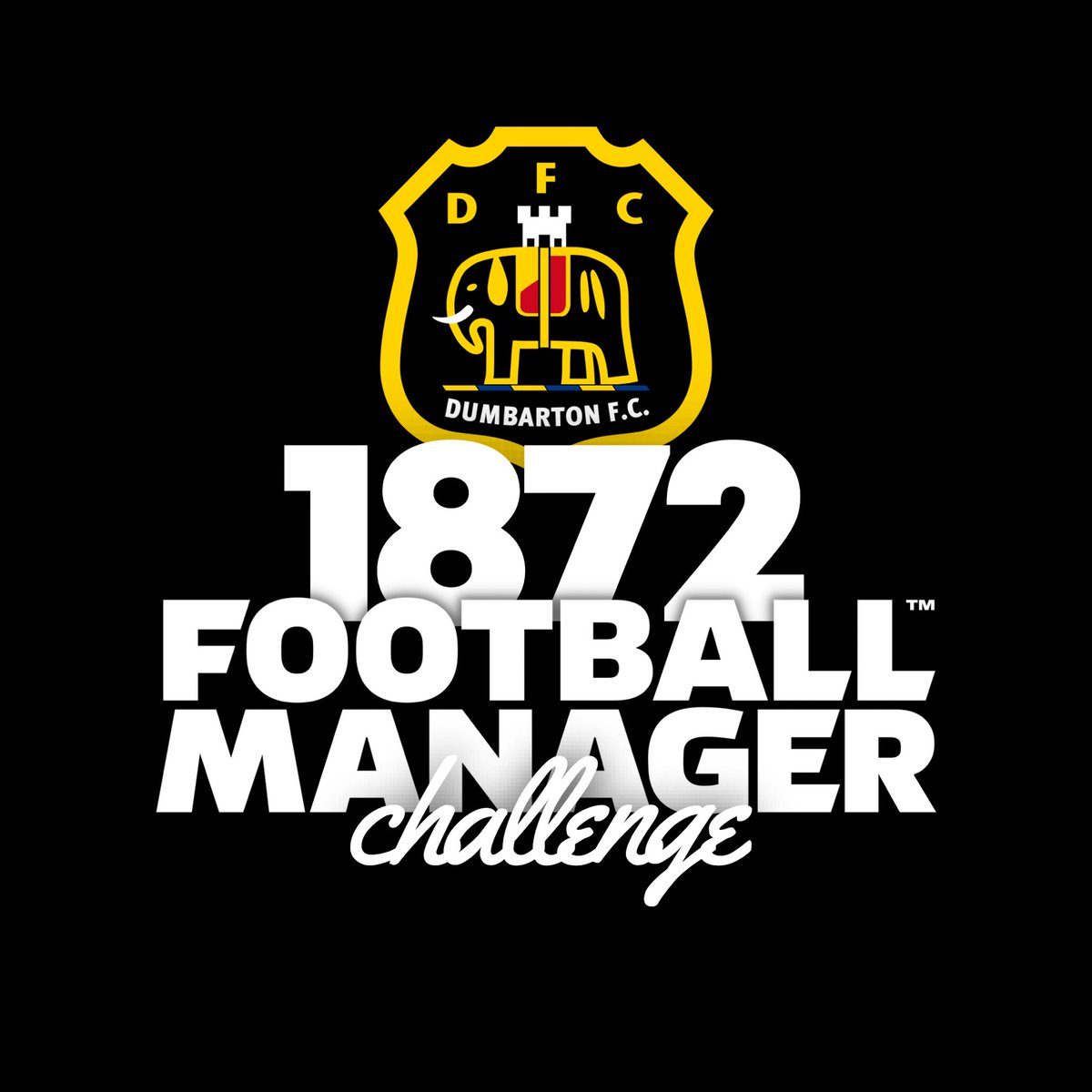 Made a logo for @GeorgeDrummond3 who will be taking on the 1872 #FootballManager Challenge to raise money for @DumbartonFC and a local care home. Check out his profile for the donation page! 🖤 #WeAreTheCommunity