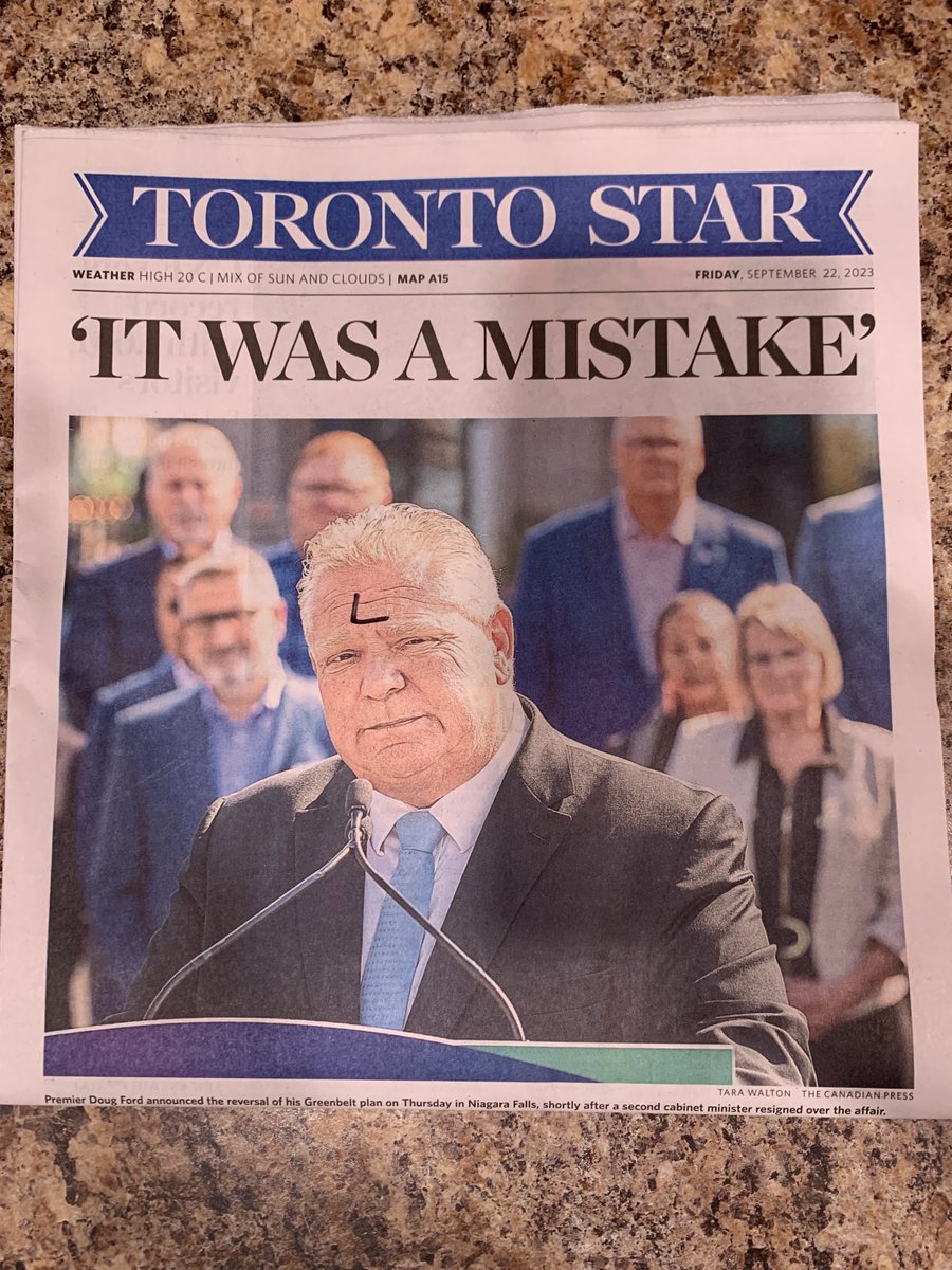 cbitton's tweet image. I'm curious if my delivery person wrote the 'L' only on my newspaper, or everyone's newspaper?  Either way, they're not wrong! 
L!