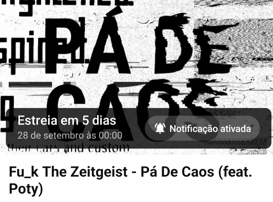 PÁ DE CAOS
Lembrete do clipe⬇️
youtu.be/mc4WA9kCYZk?si…