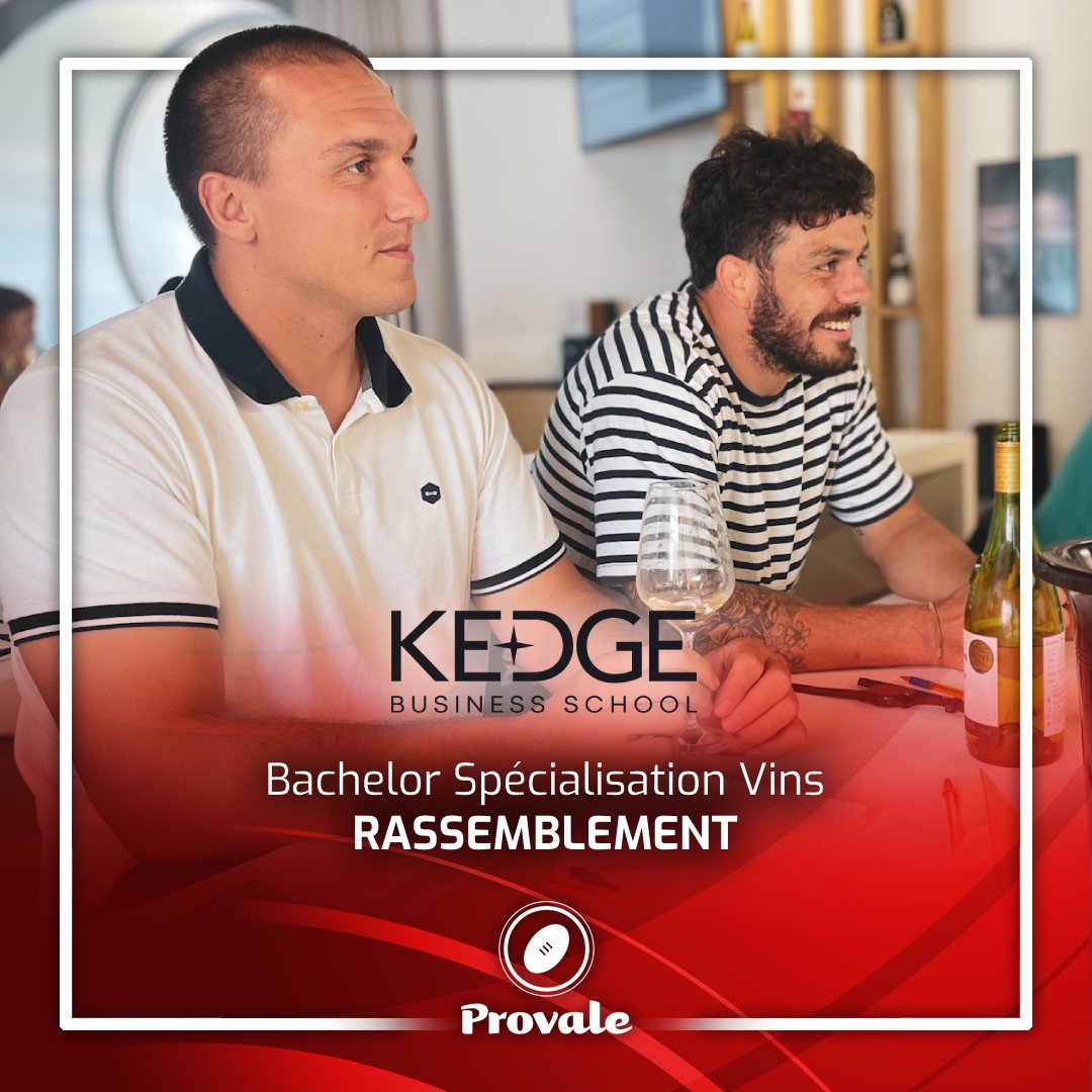 ProvaleRugby's tweet photo. 📚🍷Les joueurs de la formation « @KedgeBS Bachelor - Spécialisation Vins* » étaient réunis pour le 3ème rassemblement prévu dans le #cursus. 
Bravo à tous pour votre engagement👏
*L’alcool est dangereux pour la santé
 
☎️ Plus d'informations ? Contactez-nous au 05.34.40.07.90 https://t.co/MLmkVUsx9e