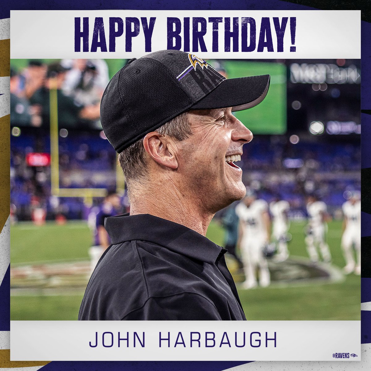 Ravens's tweet image. Happy Birthday to the best coach in the game 💜