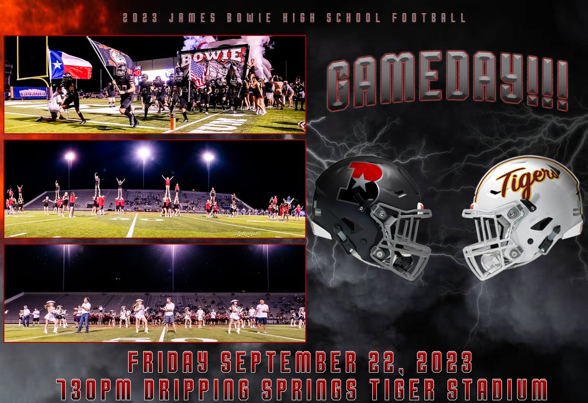 Bowie Football (@bowiedawgs) on Twitter photo It's the 5th game of the 2023 football season and tonight should be a good one in DS. Come out and support the Bowie Bulldawgs vs Dripping Springs at DS Tiger Stadium. Go DAWGS!!!ππΎ
<a href="/AISDBowie/">Bowie High School</a> <a href="/hdfphoto/">HD Flores</a> <a href="/JBHSSilverStars/">Silver Stars</a> <a href="/BowieCheer/">Bowie Cheer</a> <a href="/dctf/">Dave Campbell's β TexasFootball.com</a> <a href="/var_austin/">VAR</a> #txhsfb It's the 5th game of the 2023 football season and tonight should be a good one in DS. Come out and support the Bowie Bulldawgs vs Dripping Springs at DS Tiger Stadium. Go DAWGS!!!ππΎ
<a href="/AISDBowie/">Bowie High School</a> <a href="/hdfphoto/">HD Flores</a> <a href="/JBHSSilverStars/">Silver Stars</a> <a href="/BowieCheer/">Bowie Cheer</a> <a href="/dctf/">Dave Campbell's β TexasFootball.com</a> <a href="/var_austin/">VAR</a> #txhsfb
