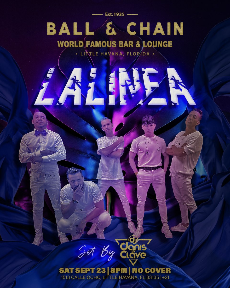 BallAndChainBar's tweet image. TGIF!

TODAY: #LiveSalsa noon to 6 p.m., #LiveJazz 6 to 9, then @MiamiBoheme Night with DJ Ozz + #LiveMusic by Lily &amp;amp; Calixto

TOMORROW: #LaPachanga ft. @DJDanisLaClave &amp;amp; La Linea

#SalseroSunday: @DJJorgeCharun + a FREE #SalsaClass

#supportlocal ballandchainmiami.com 
🍍💚