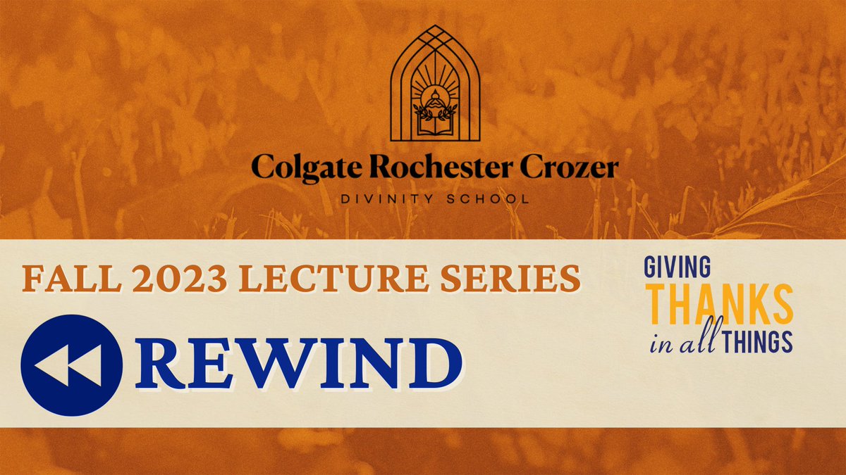 Thank you for joining us this week for our Fall 2023 Lecture Series.

Did you miss one of the events this week? No worries. We have you covered!

All of our events this week have been recorded and posted to our website. 

#GivingThanksInAllThings #fall2023 #Lectureweek