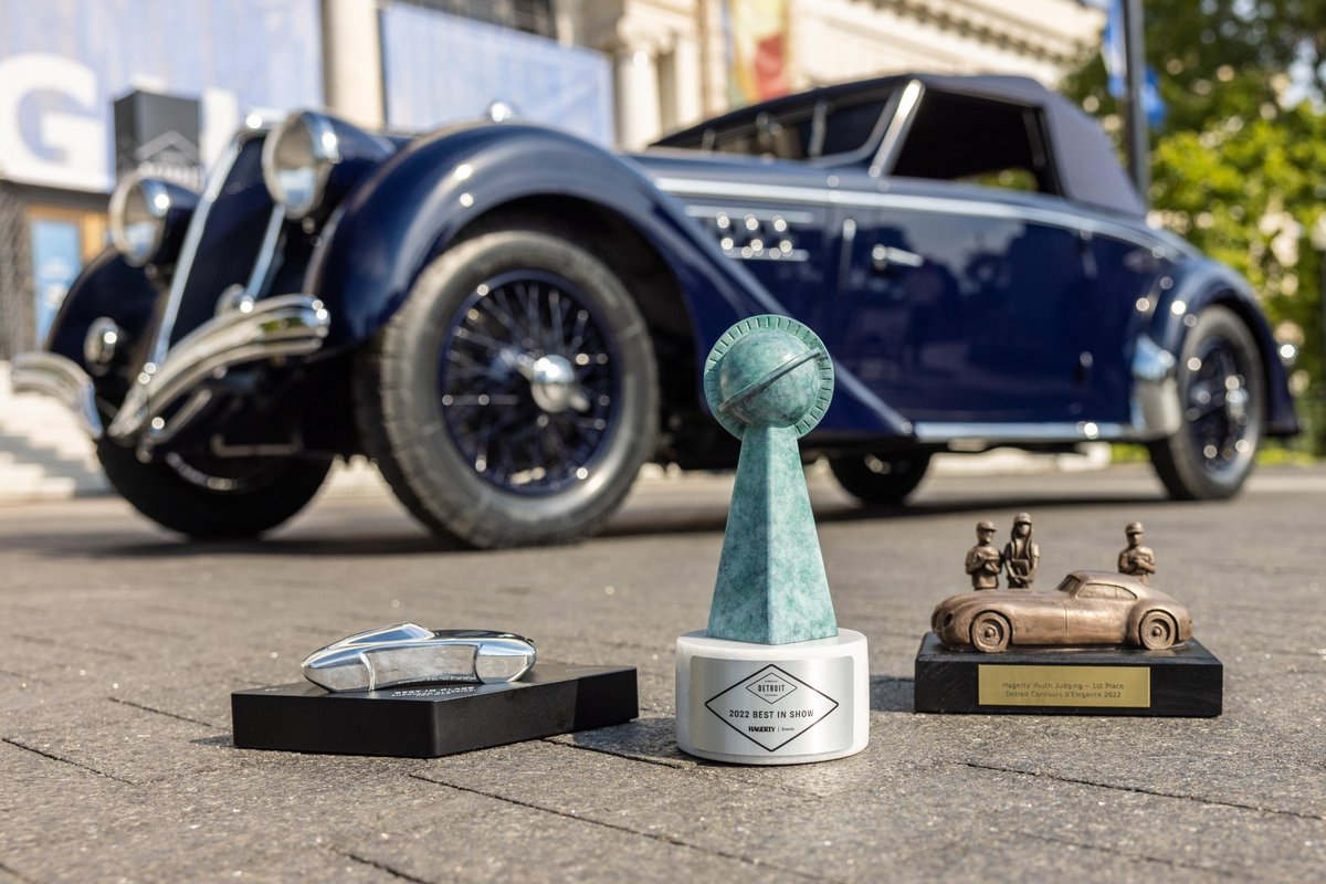 Who will bring home the Detroit Concours d’Elegance Best of Show trophy? Join us tomorrow to find out! 🏆 ⁣
⁣
Haven't purchased a ticket? Click here to buy: bit.ly/3MfhYvy.
