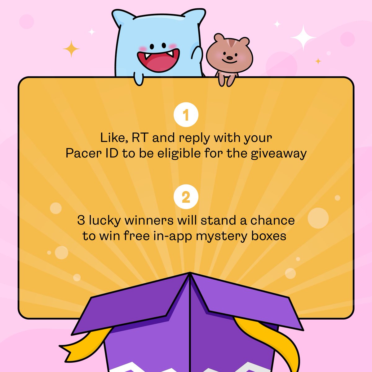 pacer_gg's tweet photo. We're back with another exciting giveaway!   

3 lucky winners will unlock incredible in-app treasures to take their Pacy's Bingo Adventure to the next level! 🎉 

To Enter:

1. ❤️ & 🔁 this tweet
2. Reply with your Pacer ID

Not sure about your Pacer ID? No worries!

1. Sign up to Pacer
2. Visit profile settings ⚙️
3. Copy your Pacer ID

Join the adventure now for a chance to win a dream trip to Bali! 🏝️

https://t.co/6ldJ4Upywr