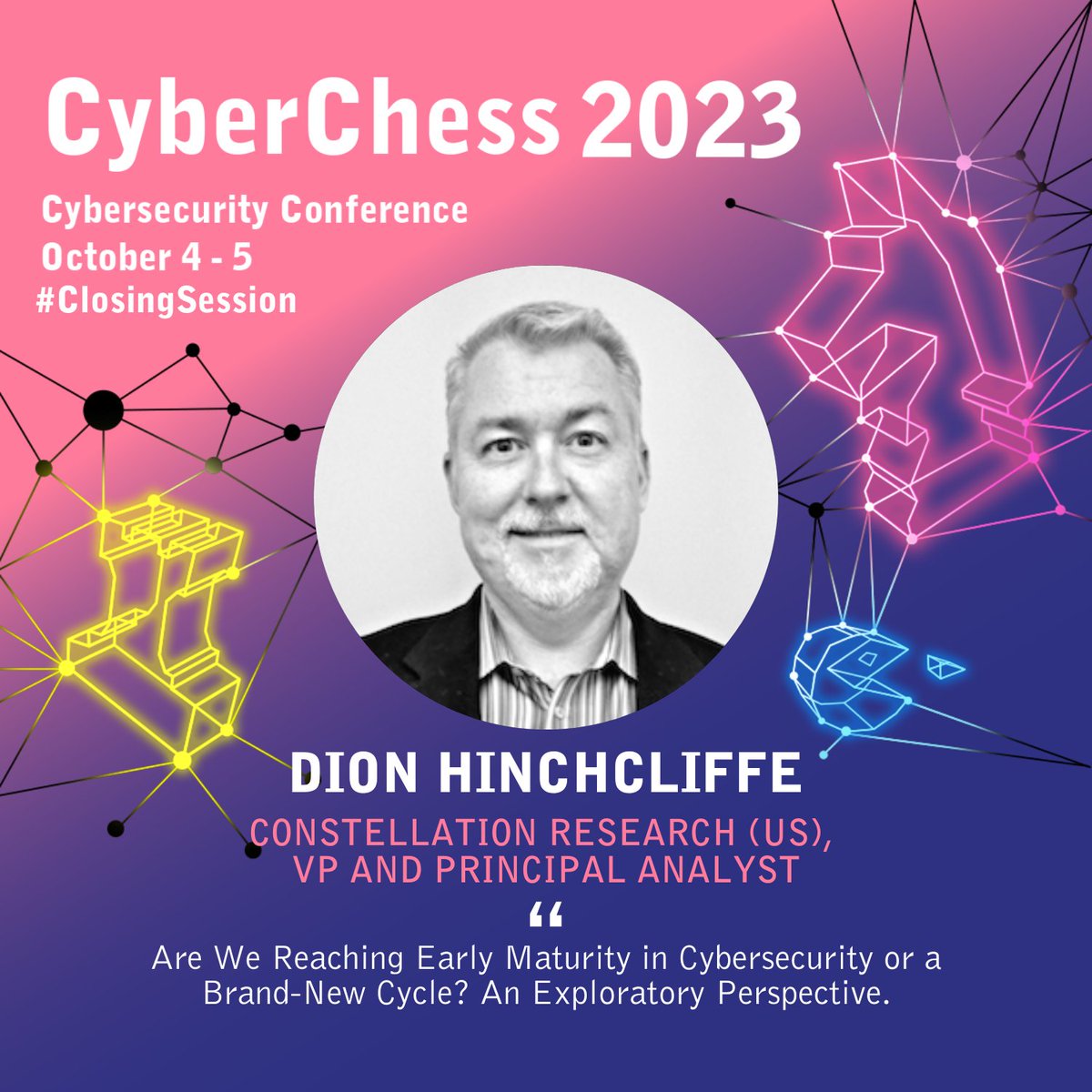 certlv's tweet image. 1/2 @dionhinchcliffe ir atpazīstams un augstu vērtēts IT un kiberdrošības eksperts no Vašingtonas, kuru @Leadtail nesen atzina kā 2. pasaules CIO ietekmētāju. ➡️Izmantojiet iespēju satikt ekspertu digitāli vai kātienē #CyberChess2023