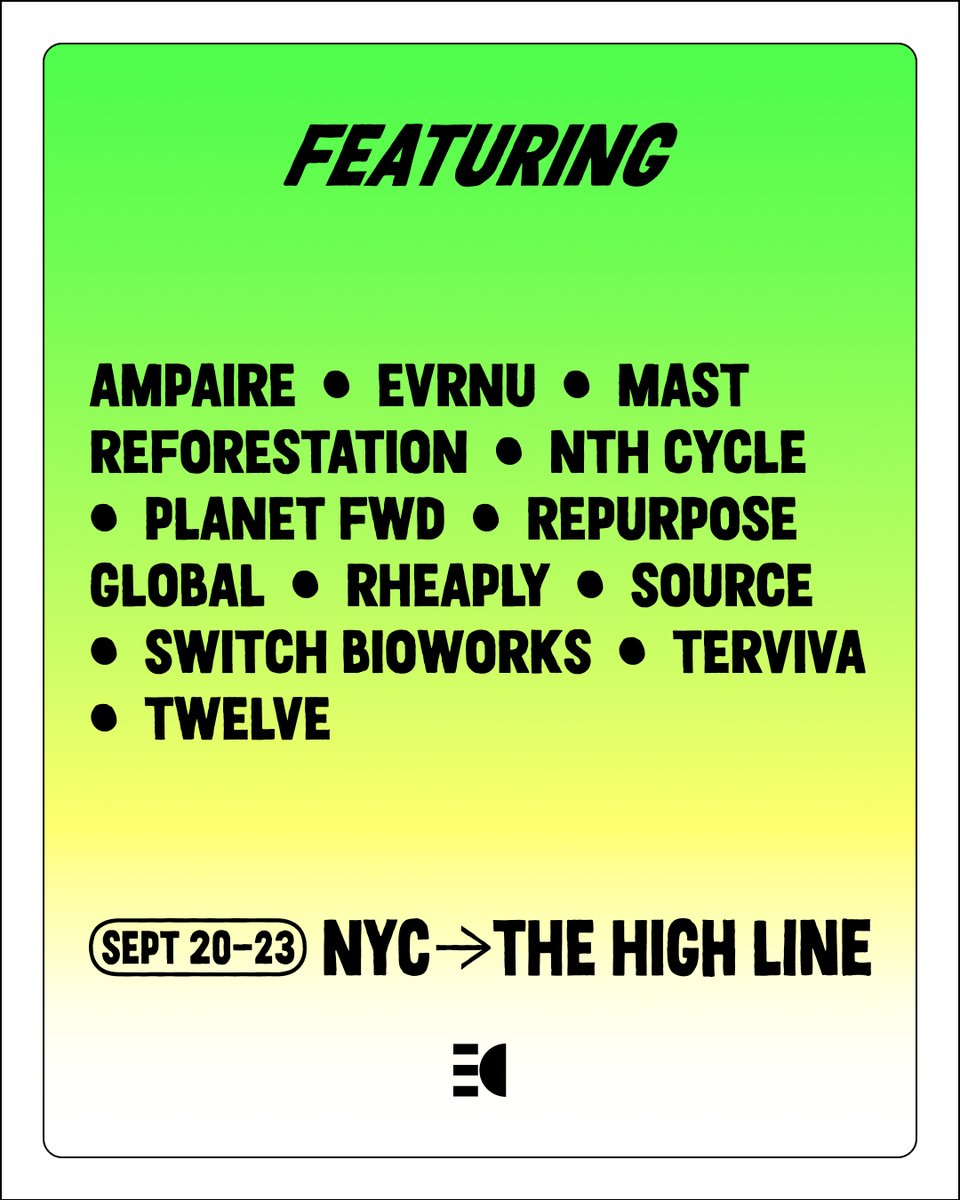 Join us today at <a href="/EmCollective/">Emerson Collective</a>’s #ClimateScienceFair on the High Line in NYC for a showcase of innovation and optimism. We’re discussing how to consider climate change through a lens of possibility with special guest <a href="/BillNye/">Bill Nye</a> at 2pm.