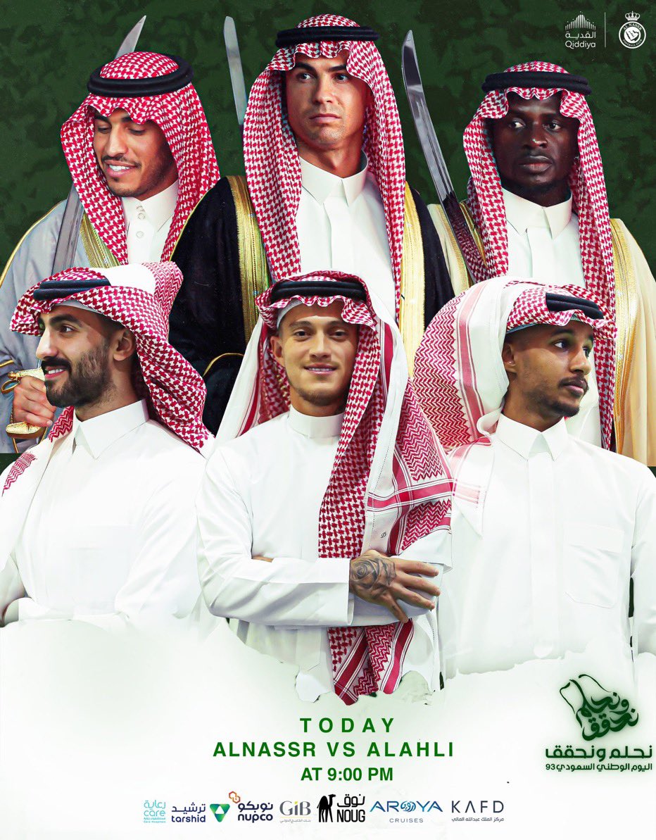 SadioMane10FP's tweet photo. Game Day 💪🏾

💛 #AlNassr 🆚 #AlAhli 💚 https://t.co/ASLnnoJdvn