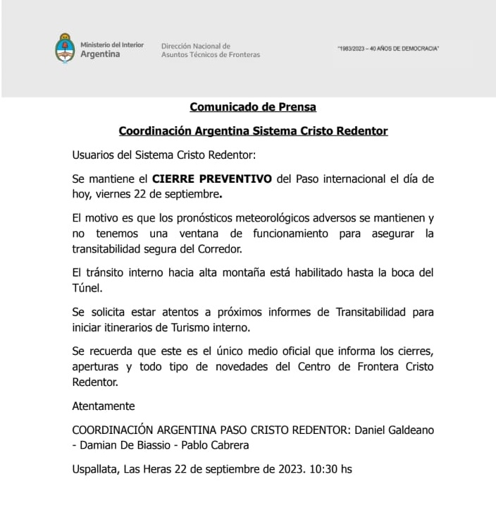 Paso Cristo Redentor tweet media