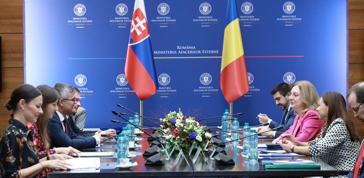 Constructive debate w/ <a href="/DanielaGitman/">Daniela Gîtman</a> in #Bucharest today. #Migration &amp; #Ukraine remain in the center of mutual focus. #Slovakia will support #Romania on its path towards #Schengen &amp; <a href="/OECD/">OECD ➡️ Better Policies for Better Lives</a>. Ready to deepen economic coop. in areas such as #defense, #nuclearenergy, or cybersec.