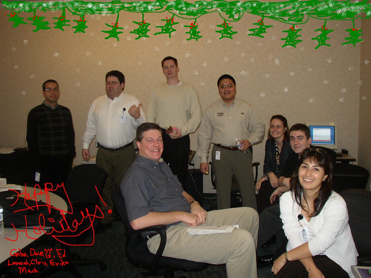 A longtime colleague (17 years @Citrix ), and friend, (Federali as I would call him) David Weissman passed away.  I would send this New Hire group photo to our managers every year, and he loved it. He will be missed.  Memorial and funeral details here memorials.sollevinson.com/david-weissman…