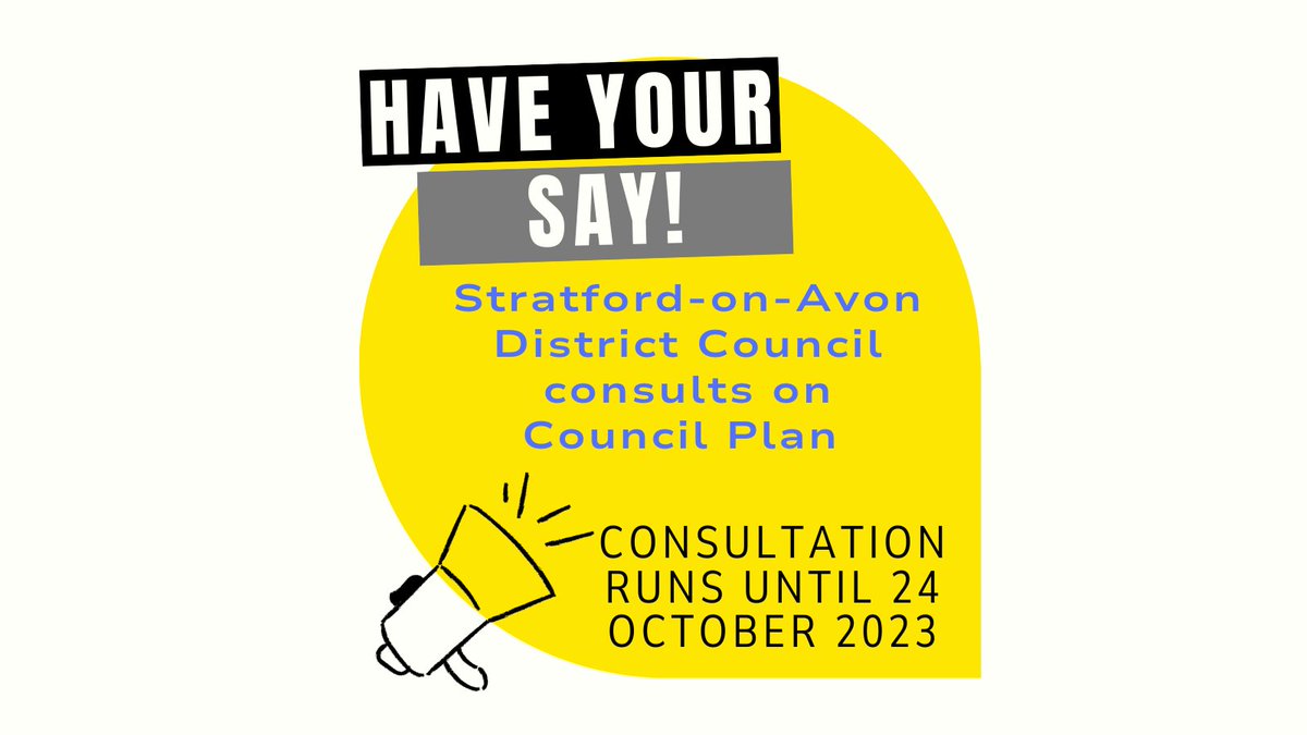 Click the link below to help create the new Council Plan for Stratford District!
stratford.gov.uk/news/press.cfm…

#GetInvolved #CouncilPlan #Community