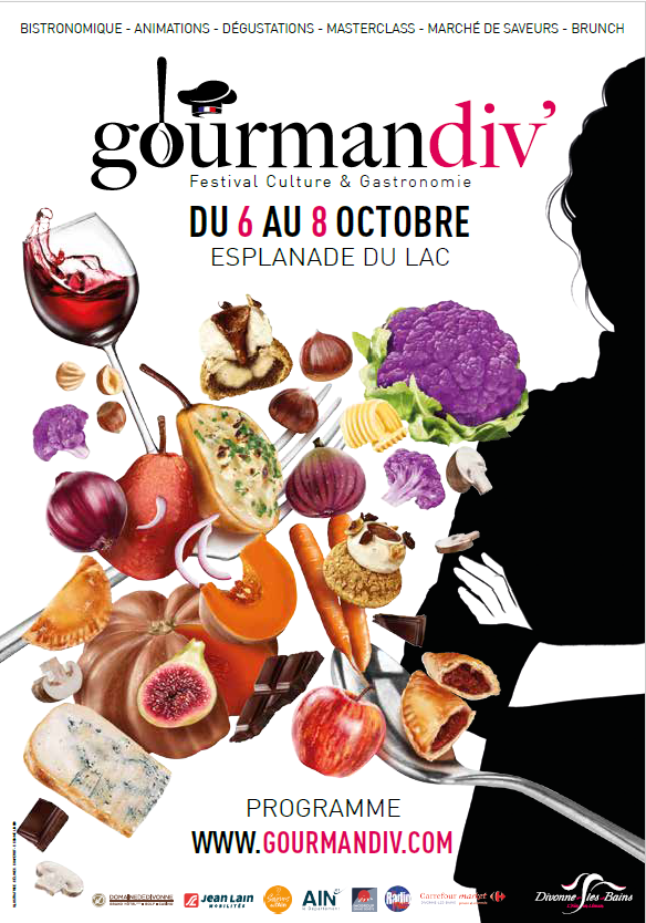 📌Gourmandiv' 🍷🍏🐔Du 6 au 8/10 à l'Esplanade du lac à Divonne les Bains #Ain ✅Festival Culture &amp; Gastronomie : bistronomique, dégustations, animations, masterclass, marché des saveurs, brunch...➡️ gourmandiv.com