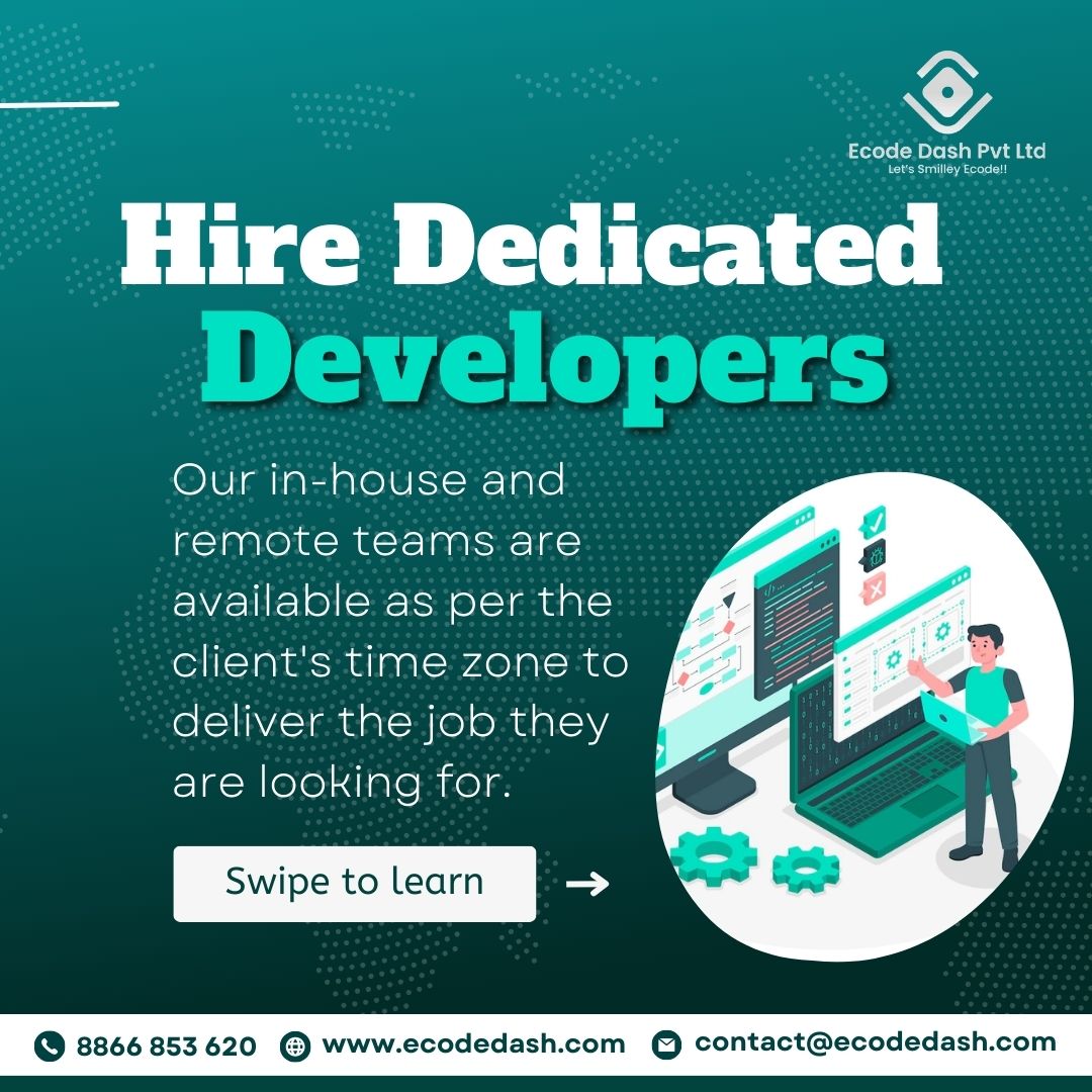 ecodedash's tweet photo. Hire Dedicated Developers !!
-Mobile App Developers
-Back End Developers
-Front End Developers
#ecodedash
Visit: https://t.co/uM46bVv7ns
#developer #programming #coding #javascript #python #webdeveloper #java #html #technology #webdevelopment #css #development #codinglife https://t.co/rJq168hMa9
