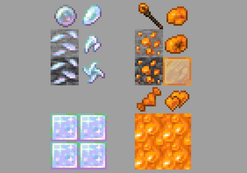 Opal and Amber, (This is was for the new 'Unusual prehistory' Minecraft ...