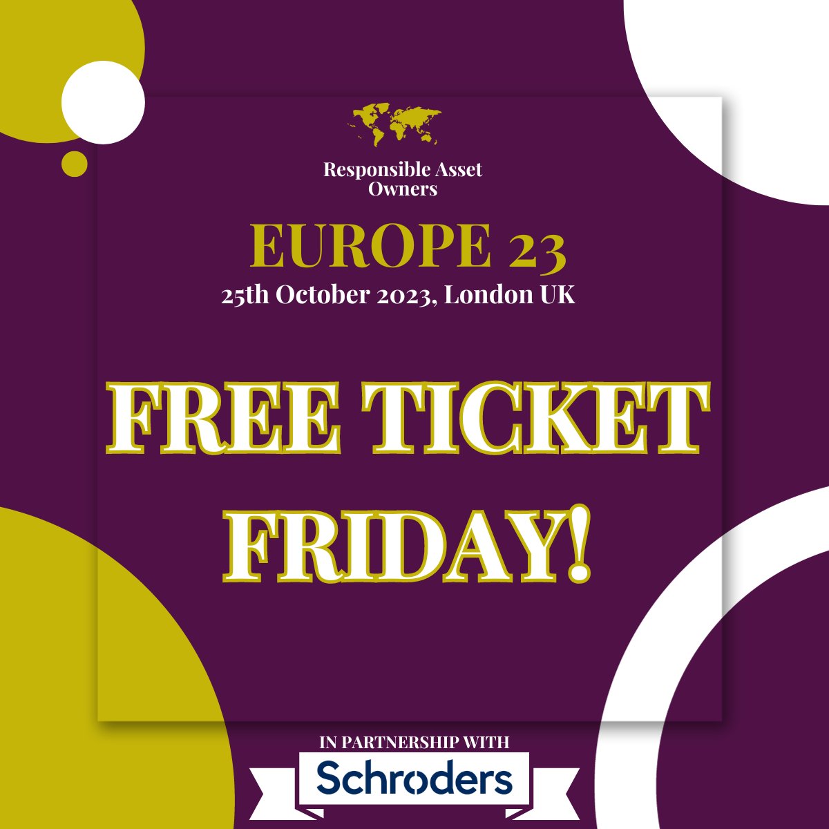 🎉 It's Free Ticket Friday! 🎉 We're giving away 1x FREE ticket to RAO Global Europe 2023! Don't miss this chance to be a part of Europe's premier event. Comment with #RAOGlobalEurope and tag 3 people for your chance to win #FreeTicketFriday #RAOGlobalEurope