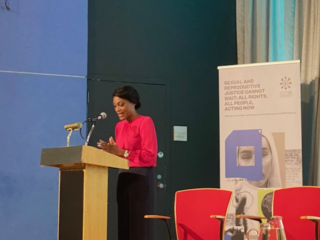 Packed room for the Launch of the 2023 report of the High Level Commission on the #NairobiSummit on #ICPD25 Follow-up.

Thank you <a href="/Tolu_Olubunmi/">Tolu</a> for taking us on today's journey for #SexualandReproductiveJustice.

#AllRightsAllPeople