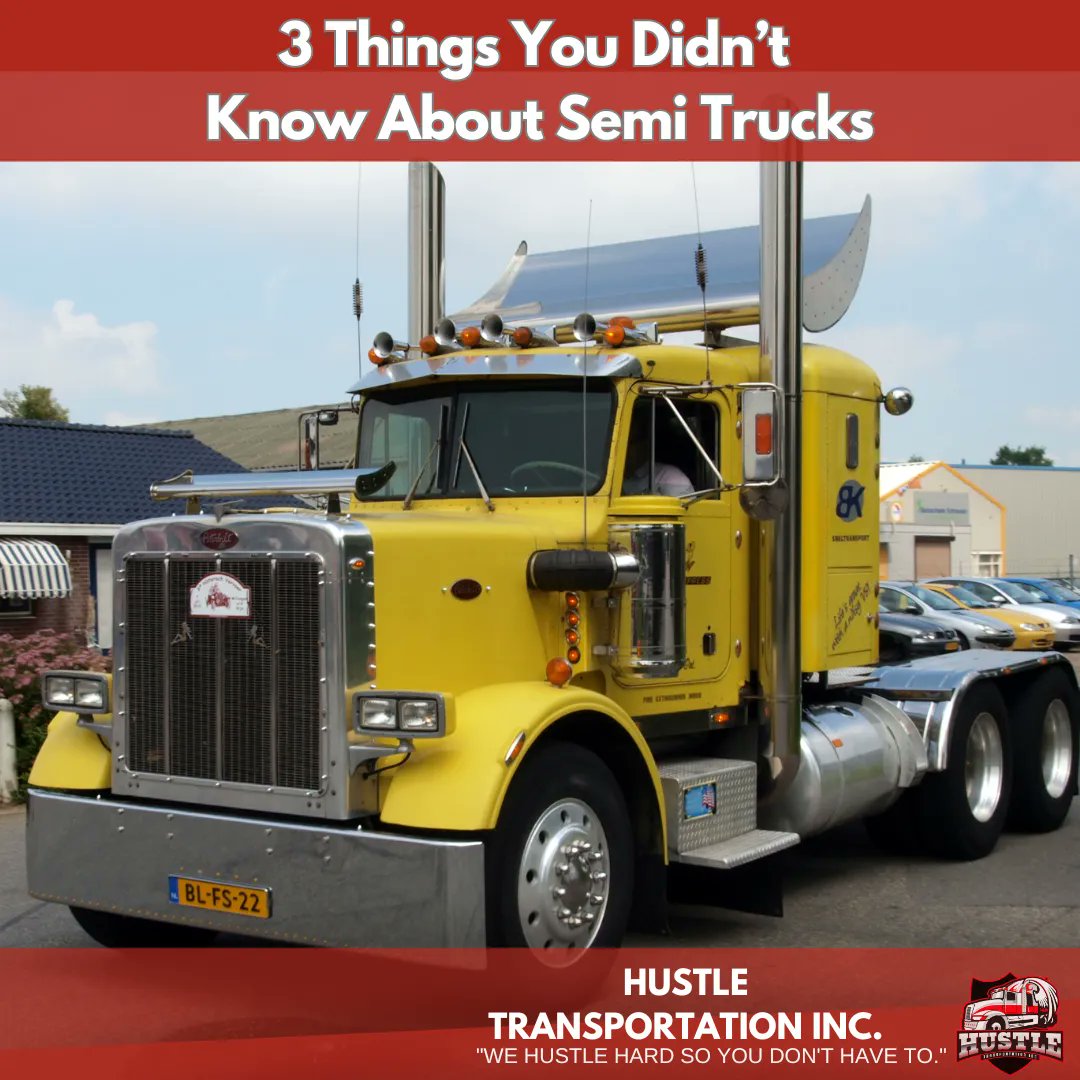 HustleTransport's tweet photo. A semi-truck is a truck or tractor with its own engine capable of towing one or more semi-trailers with cargo. A fully loaded semi-truck can weigh as much as 80,000 pounds. Trucking is one of the oldest occupations in America, but people  don’t stay in the profession for long. https://t.co/ZfdFZbHSnx