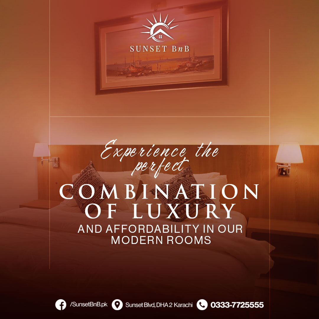 SunsetBnB's tweet photo. Discover the ideal blend of luxury and affordability in our luxurious rooms. Experience ultimate comfort during your stay. Book now for an unforgettable experience!

#WhatsApp: 03337725555

#SunSetbnb #hotel #luxurioushotel #discount #businesstrip #booknow #Familyrooms #Karachi https://t.co/VK45Dcq7u6