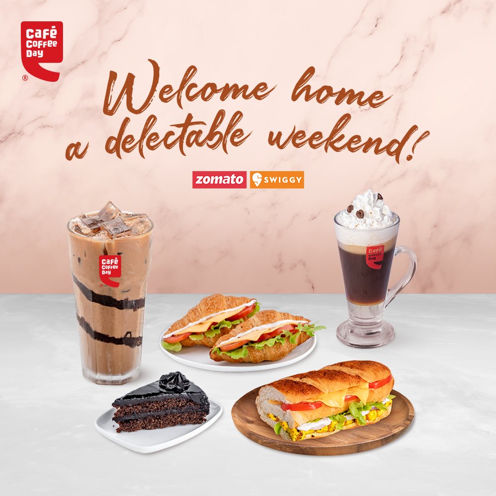 Stay in and unwind while we deliver your favourite grub right to your door. Order it now from your nearest CCD. #cafecoffeeday #coffeelovers #CCD #homedelivery #weekend