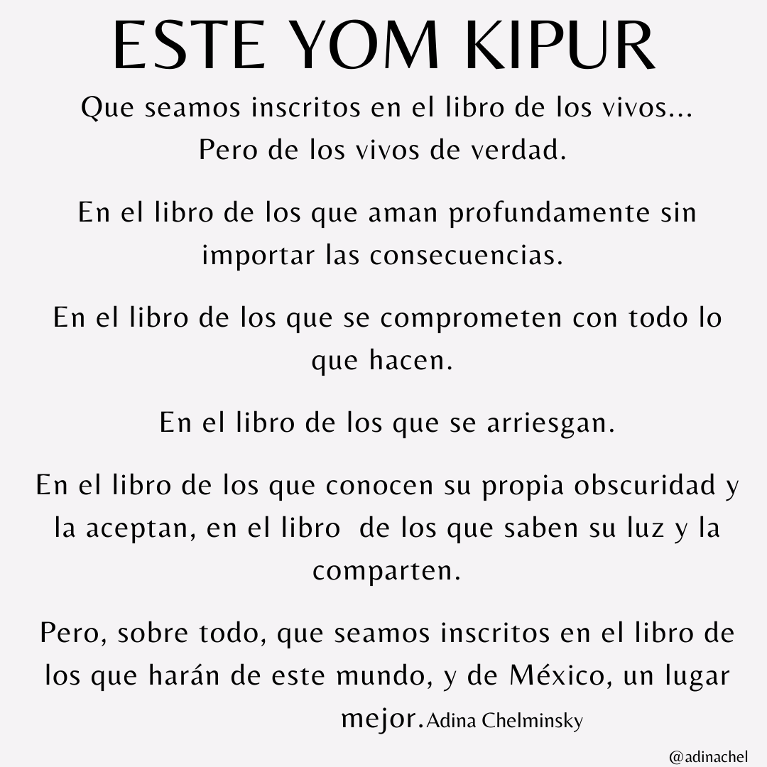AdinaChel's tweet photo. El domingo es el día más importante del judaismo, Yom Kipur, el Día del Perdón.
Ese día Dios inscribe a quienes van a estar en el Libro de la Vida por un año más.
Para mis amigos judíos y no: Que todos seamos inscritos en el libro de los vivos, pero de los vivos de verdad. https://t.co/4tukBuxXiz