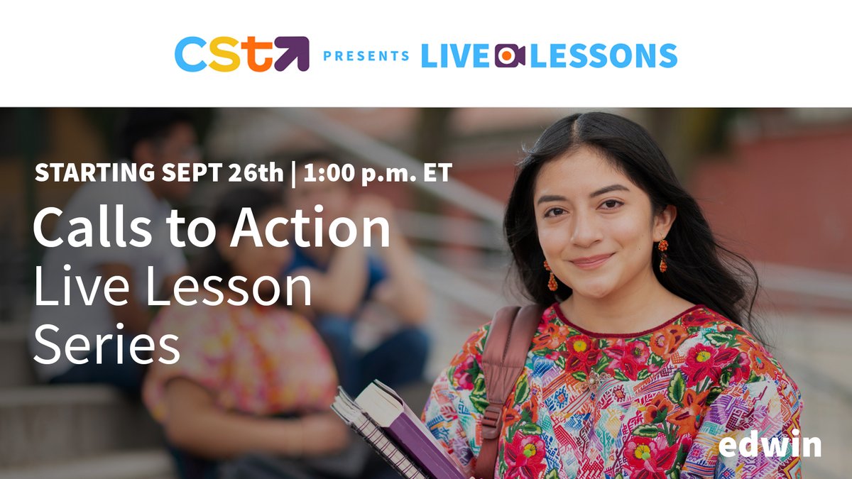 EdwinClassroom's tweet photo. To mark Truth and Reconciliation Week and #NDTR, join us at our Calls to Action #EdwinLiveLesson Series.
In this four-part series, we invite grades 5-8 classrooms to learn about the Calls to Action and the legacy of Residential Schools.
Sign up now 👇
https://t.co/dTFFw7c5cP https://t.co/4DC4yQYn8F