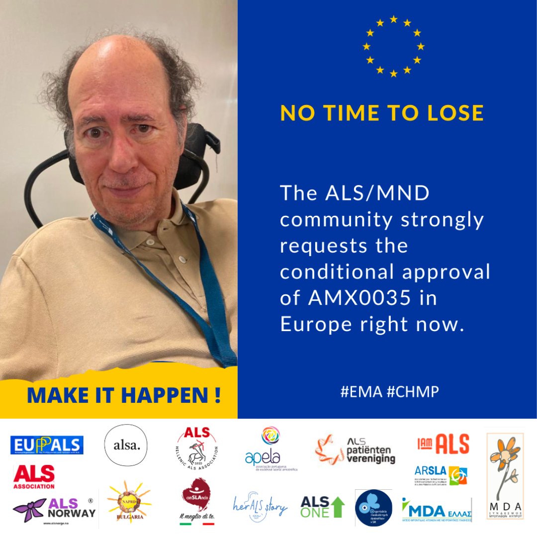 The #time is #now for the @EMA_News
to grant conditional approval of #AMX0035 for #ALS #MND in #Europe. Make it happen #EMA #CHMP!