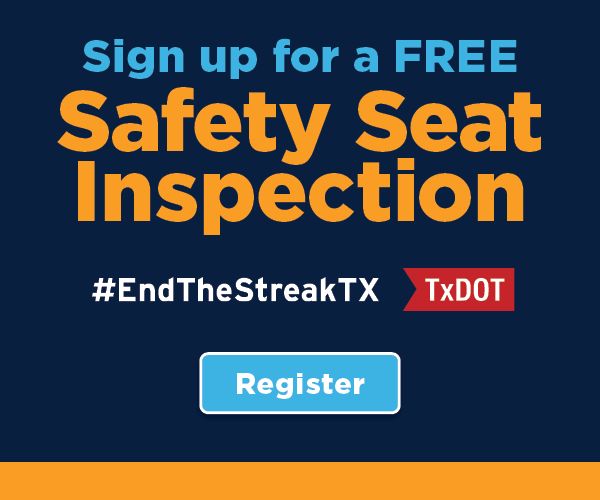 TxDOTAmarillo's tweet photo. Did you know that we offer FREE safety seat inspections year-round at our district offices?
It's true!
It only takes 20-30 minutes and could possibly save a life!
All you have to do is visit https://t.co/twfB8FnCsg and enter some information.
#EndTheStreakTX #SaveMewithaSeat https://t.co/gLEQZKMv11