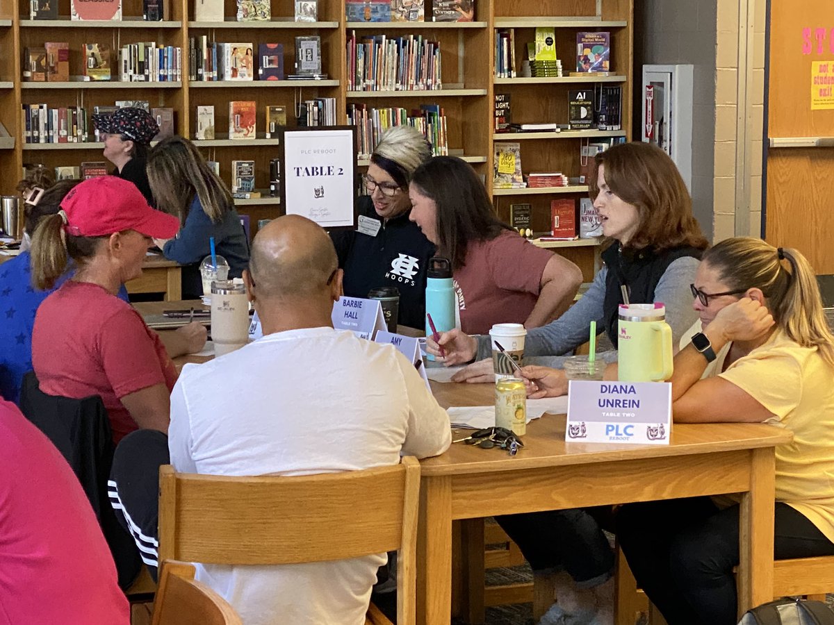 Connieteach's tweet image. @MRidlen kicking off the morning of learning with some foundational Professional Learning Community work. @FHCPrincipal #FHSDLearns