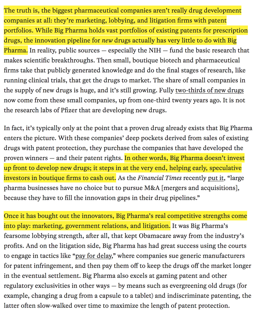 How today’s heavily financialised pharma industry works in three paragraphs. @brian_callaci @openmarkets @jacobin