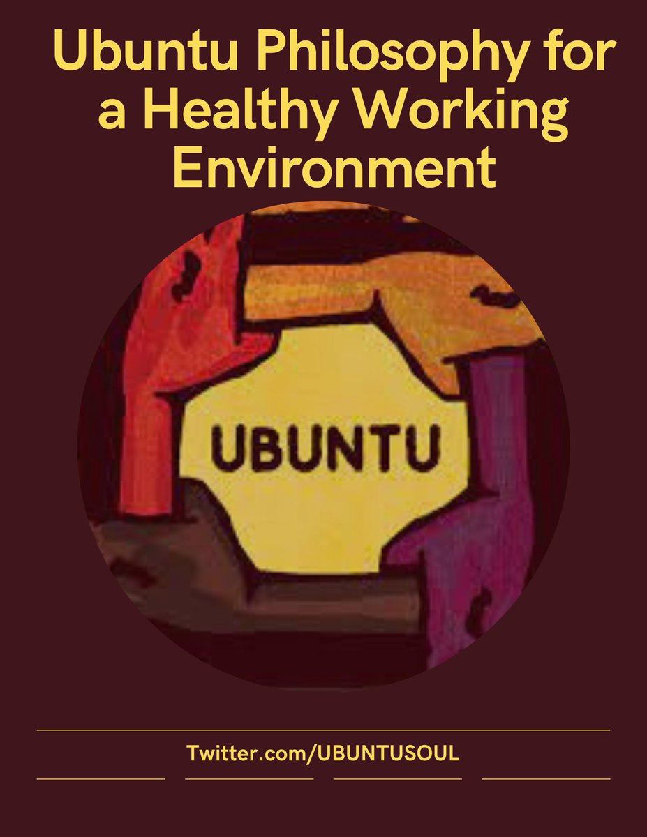 UBUNTUsoul's tweet photo. Here are tips on how to apply Ubuntu Philosophy in your workplace!
Click this link to read the full article!
https://t.co/MSzLJMbCMV
Likes and RTs are appreciated ♥️♻️
#Ubuntu #africa #peace #love #philosophy #peace #unity #emphathy https://t.co/QqGKSIgTay