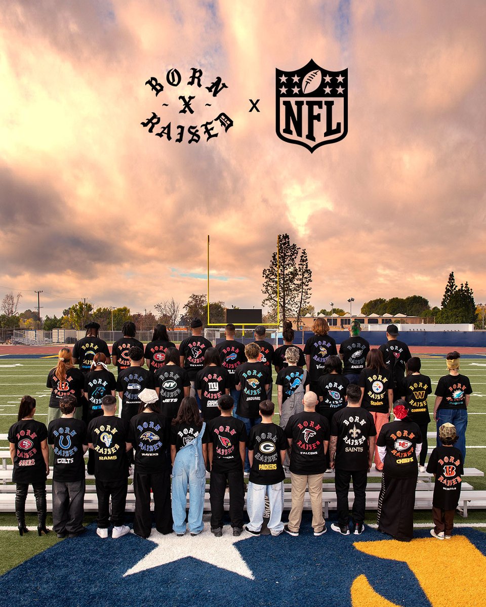 NFL's tweet photo. Born X Raised available now at https://t.co/cdVKwKOB91 🔥 https://t.co/w4NHBW6Wo1