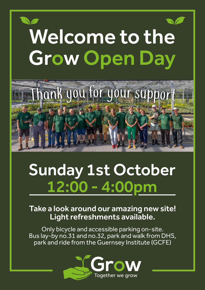 grow_ltd's tweet photo. Welcome to our open day and a chance for the community to check out the amazing new facilities. Please note #ActiveTravel is recommended as there will only be Accessible parking (and bikes). Bus 31/32. Park &amp; Walk DHS and Park &amp;Ride @GuernseyCollege @healthimprovegg https://t.co/1E4dZWmQDo