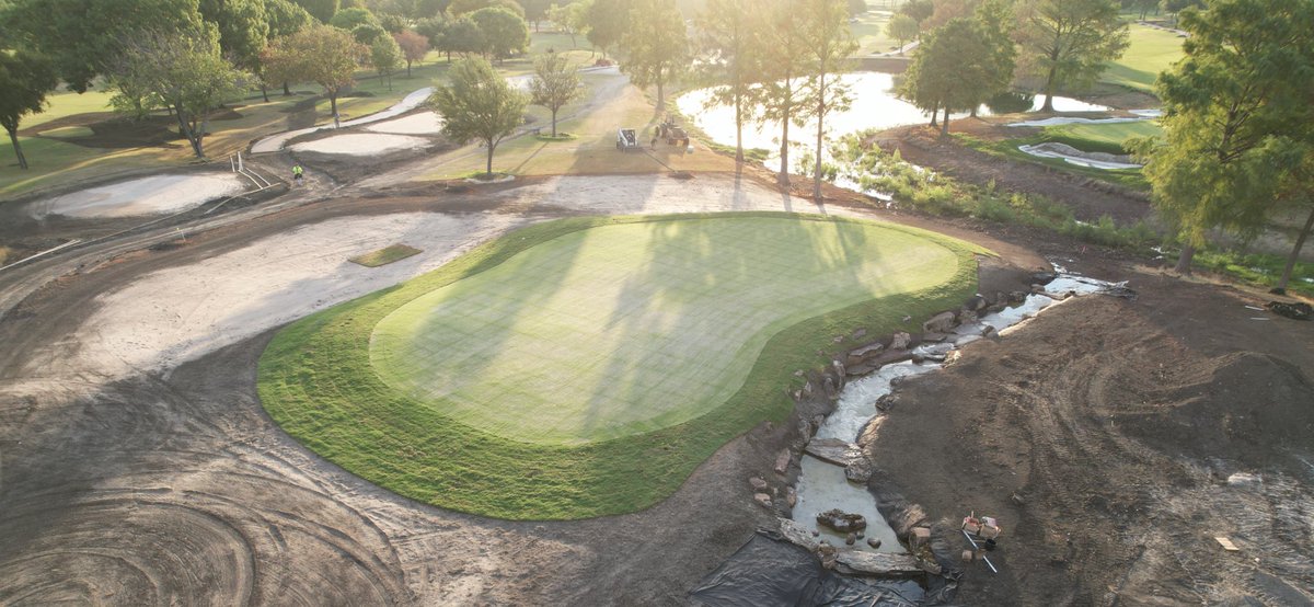 New 17th hole at Dallas Athletic Club in progress (135 yard par 3).