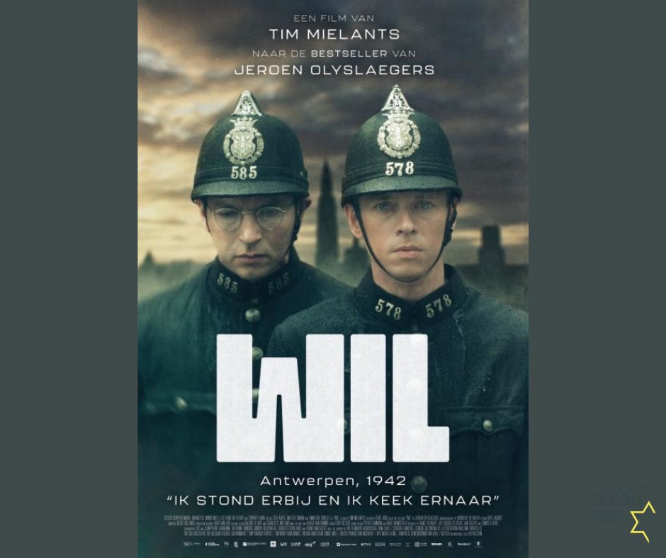 KazerneDossin's tweet photo. 🎥De langverwachte film 'WIL' gaat aanstaande woensdag in première in Belgische bioscopen. Gebaseerd op het gelijknamige boek van Olyslaegers, is 'WIL' een meeslepend fictief historisch drama dat het verhaal vertelt van twee agenten, Wil en Lode.
Trailer👇
https://t.co/nwUW4TYEma https://t.co/azCJYAJcLW