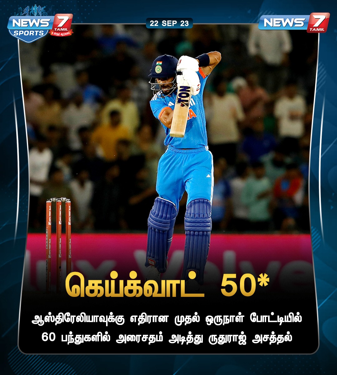 கெய்க்வாட் 50*

#INDvsAUS | #AUSvsIND | #1stODI | #India | #Australia | #Cricket | #ODI | #Ruturaj | #Gill | #Shami | #News7Tamil | #News7TamilUpdates