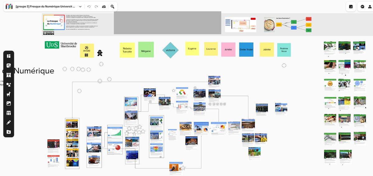 Avec l'équipe Qc de la #FresqueDuNumérique, les étudiants du 1er cycle en communication <a href="/flshUdeS/">Lettres et sciences humaines</a> @usherbrooke ont découvert les enjeux environnementaux du numérique. Une initiative soutenue par le #PRESE, en lien avec <a href="/MuraleNumerique/">MuraleNumériqueQC</a>. Merci à Alexandre, Pierre-Yves &amp; Caroline!