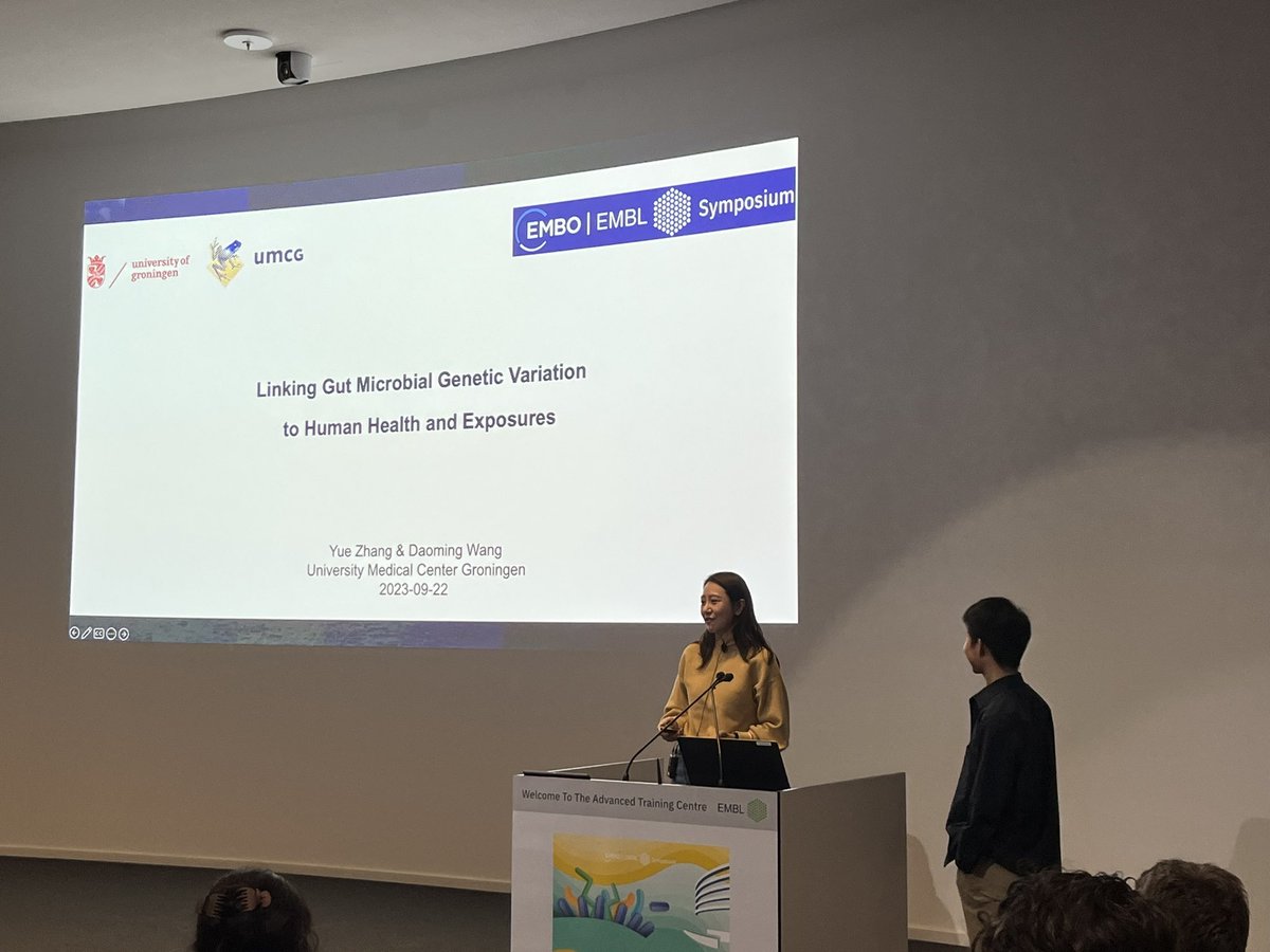 serenasanna1's tweet photo. Bacterial genetics associations with human phenotypes presented by @DaomingWang1 and @YueZumcg @EMBLEvents https://t.co/2OXN5oSn3a